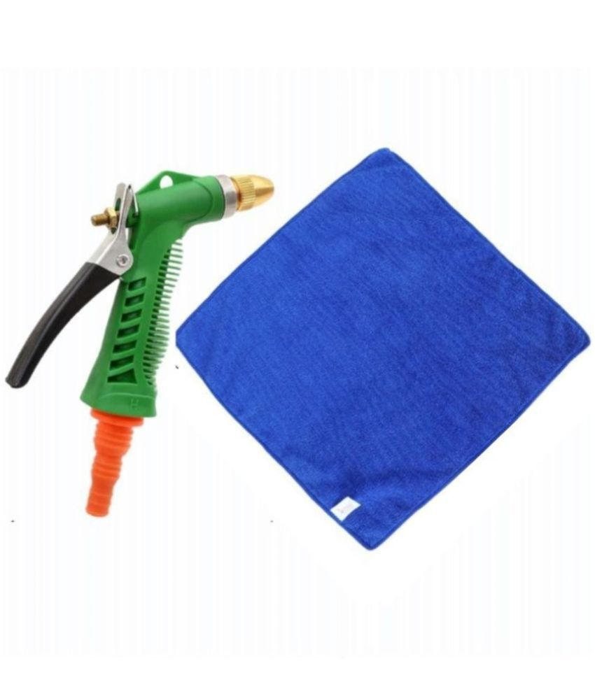     			mahek accessories  - Combo Of Water Spray Gun And Microfiber Cloth Plastic Gadget Tool ( Pack of 2 )