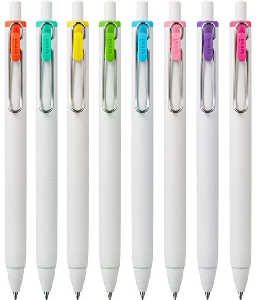    			uni-ball One Dream UMN S Retractable Gel Pen | Tip Size 0.7 mm | Comfortable Grip | Fade-Resistant & Quick-Drying Ink | School and Office Stationery | White Body Multicolor Ink, Pack of 8