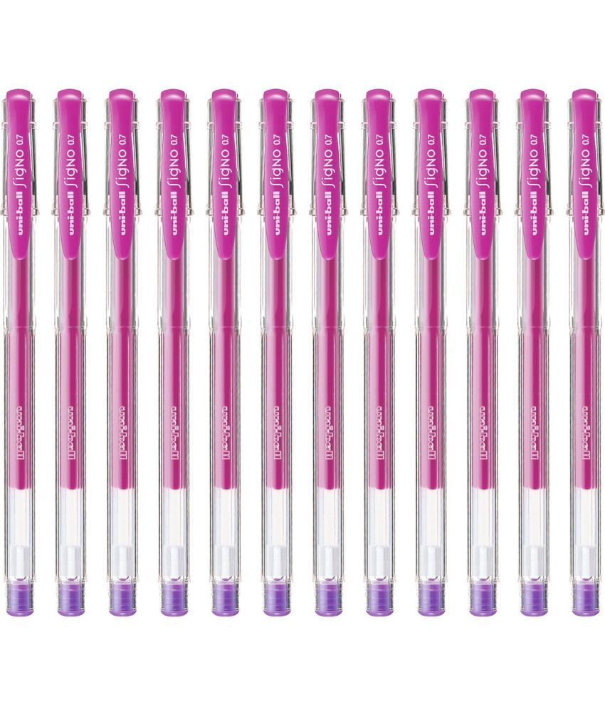     			uni-ball SIGNO UM-100 Gel Pen (Violet Ink, Pack of 12)