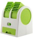 RAMDEV ENTERPRISE Mini Fan cooler & Portable Dual Bladeless Small Air fan cooler powered by usb & battery use of car/home/office (multicolor).