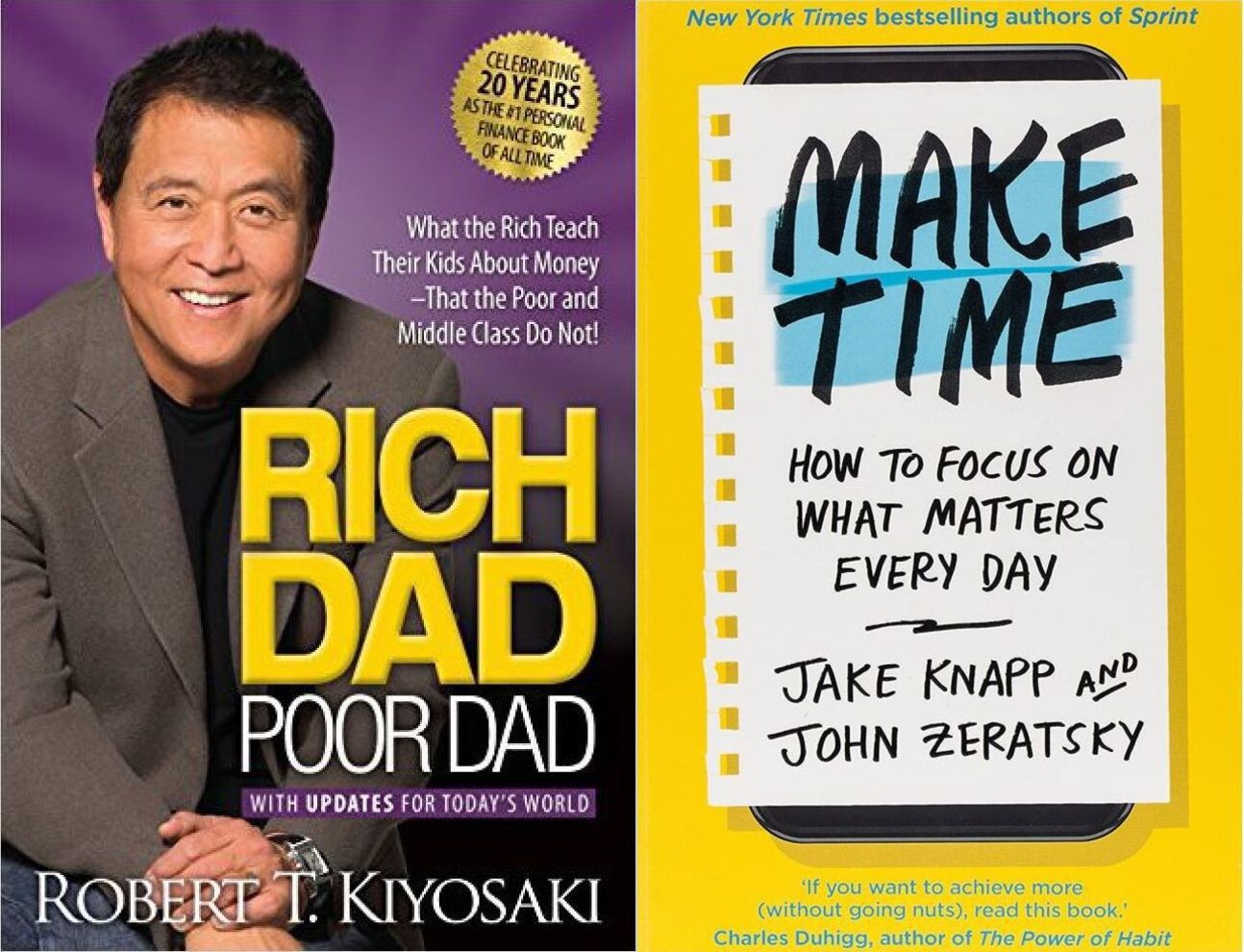     			Combo of 2 Books (Rich dad Poor Dad + Make Time: How to focus on what matters every day (English, Paperback)