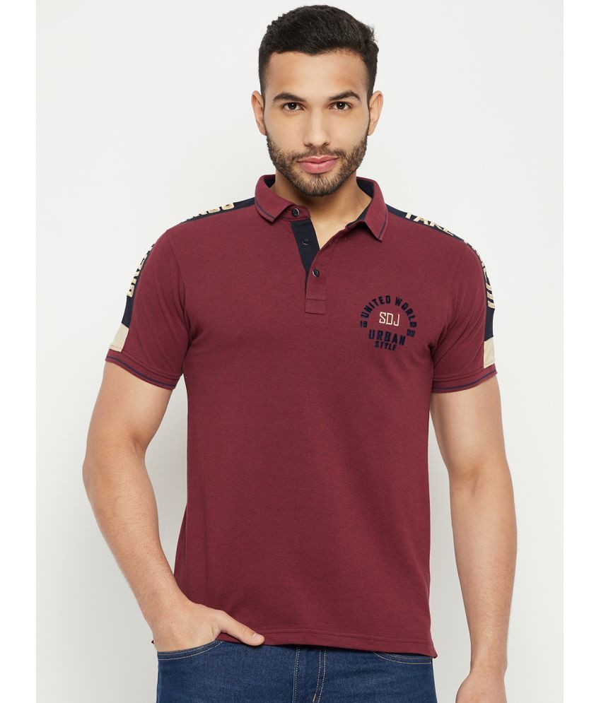     			Duke - Maroon Cotton Blend Slim Fit Men's Polo T Shirt ( Pack of 1 )