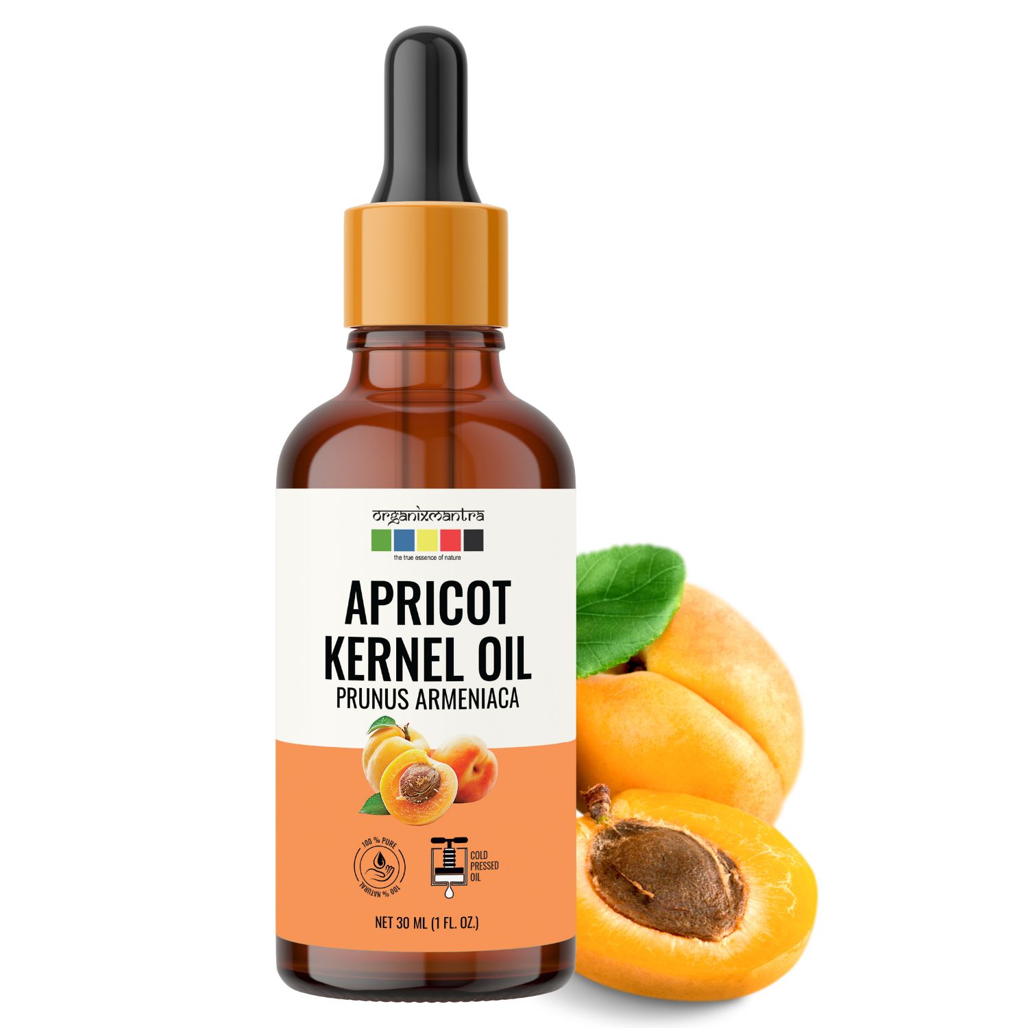     			Organix Mantra Apricot Kernel Oil, 100% Pure, Natural & Cold Pressed Organic Oil, 30ML