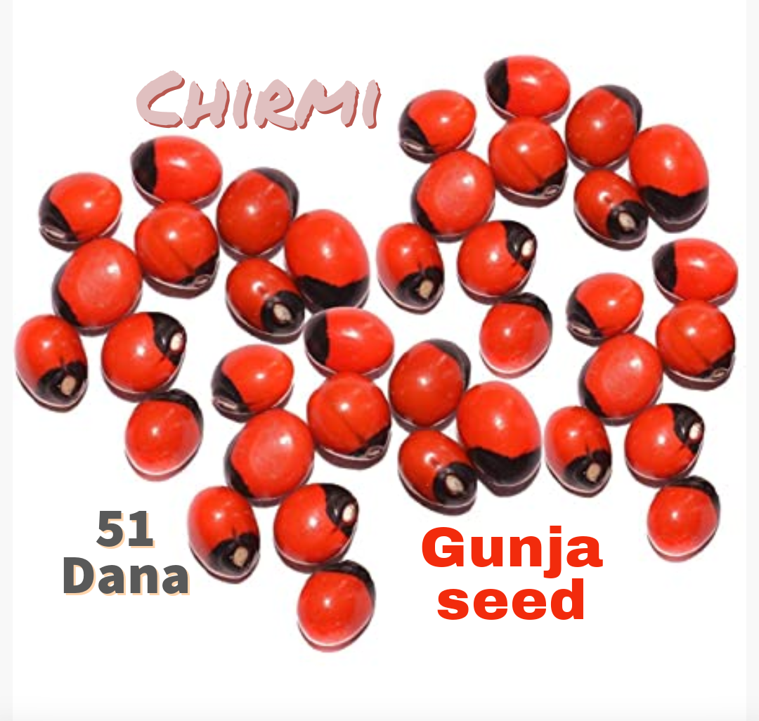     			SS520 Lal Gunja Chirmi 51 Seed Pure Red Rosery Pia Seeds 10 gm