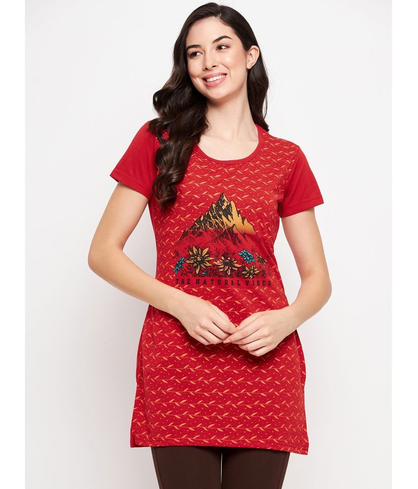     			VERO AMORE - Red Cotton Blend Regular Fit Women's T-Shirt ( Pack of 1 )