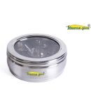 HomePro - Masala Dabba SS Steel Silver Spice Container ( Set of 1 )