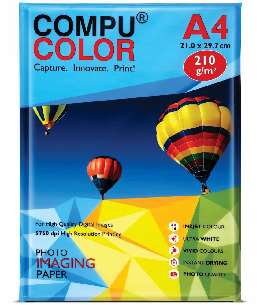    			COMPUCOLOR CAST COATED PRIMO Glossy Photo Paper 210GSM (A4 size, 20 sheets)