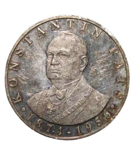     			CoinView - EESTI President 1874 - 1956 Konstantin Pats Non Circulated Rare Silver Plated Extremely Rare 1 Coin Numismatic Coins