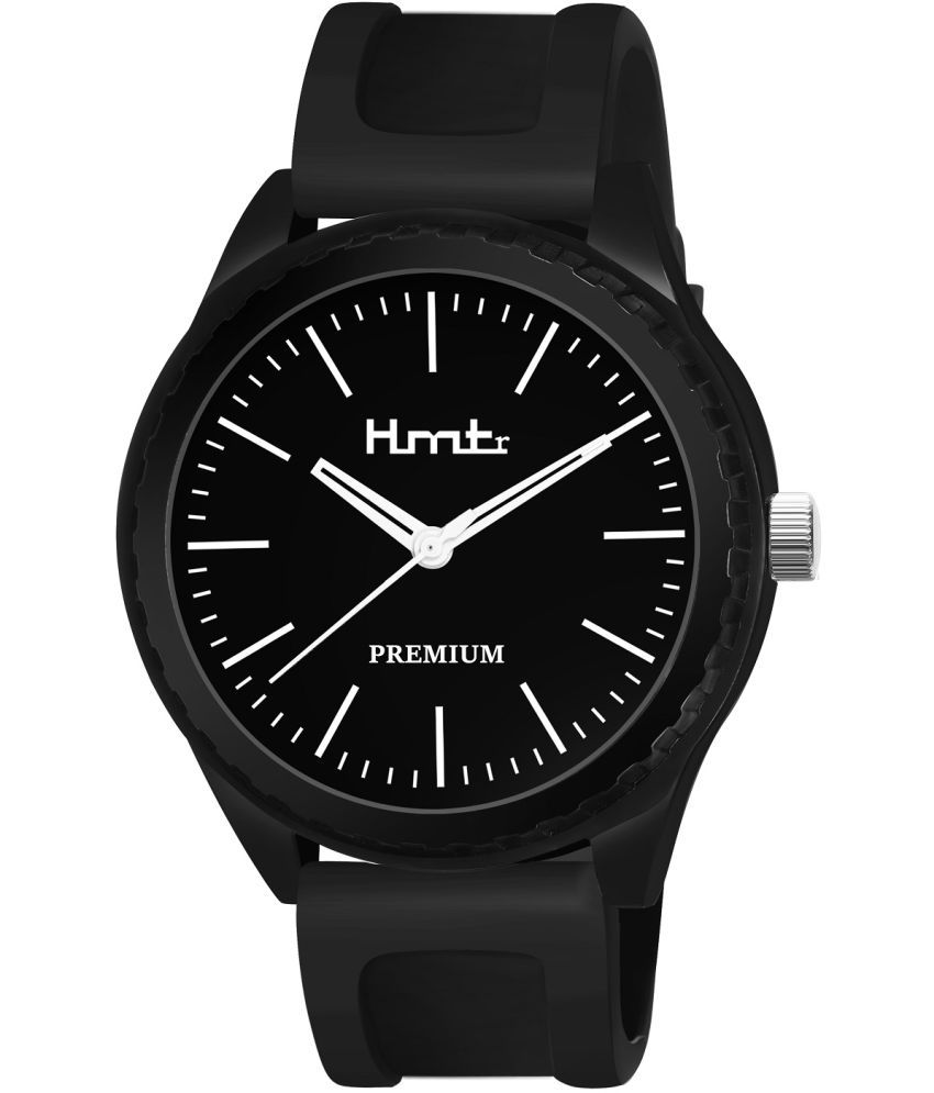     			HMTr - Black Silicon Analog Men's Watch