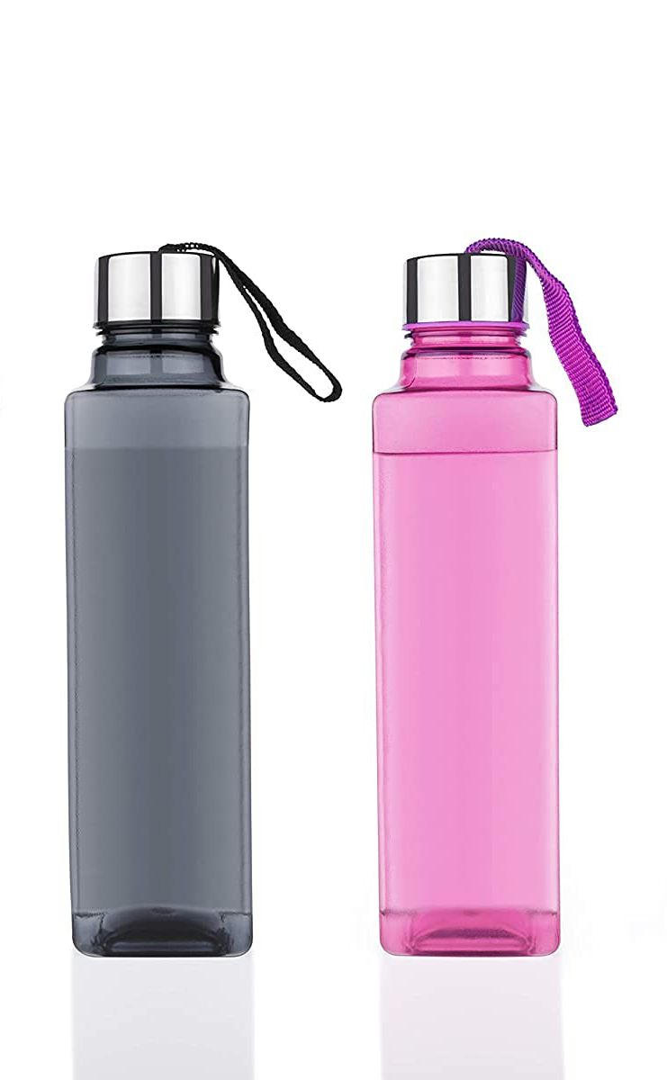     			Kitchen4U - Multicolour Water Bottle 1000 mL ( Set of 2 )