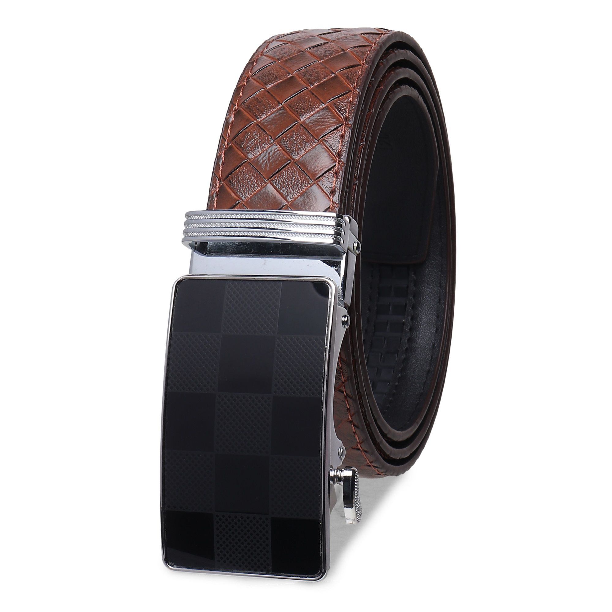     			Menfox - Brown Faux Leather Men's Casual Belt ( Pack of 1 )