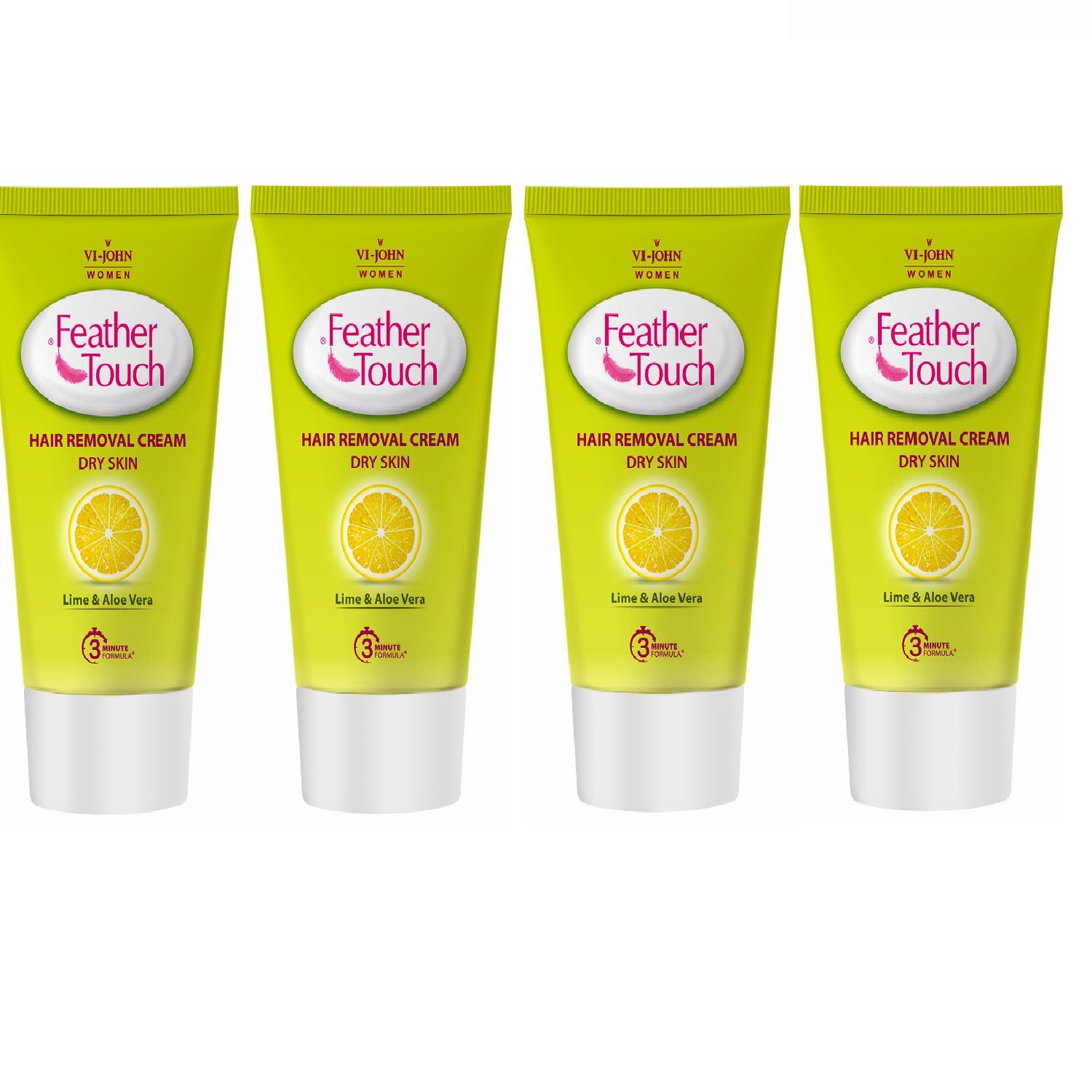     			VIJOHN Feather Touch Lime & Aloevera Hair Removal Cream for Dry Skin 40g Each (Pack of 4)