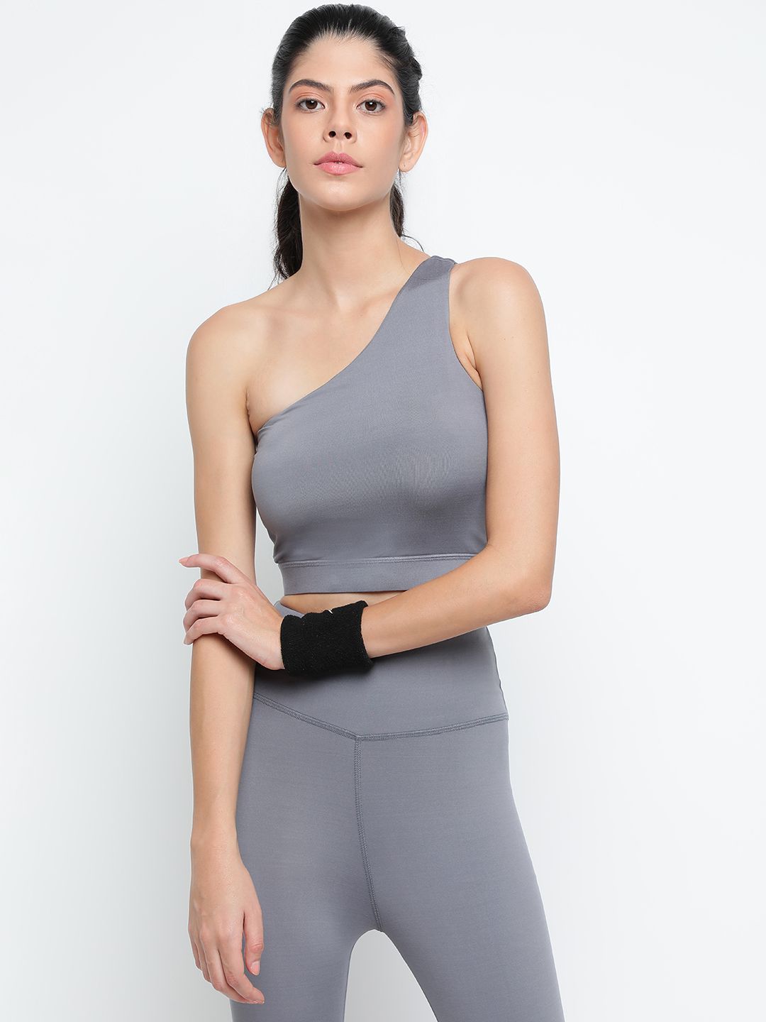     			Wearjukebox - Grey Polyester Women's Crop Top ( Pack of 1 )