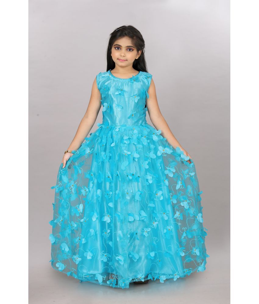     			Aika Net Gown For Girls ( Pack of 1 , Sky Blue )