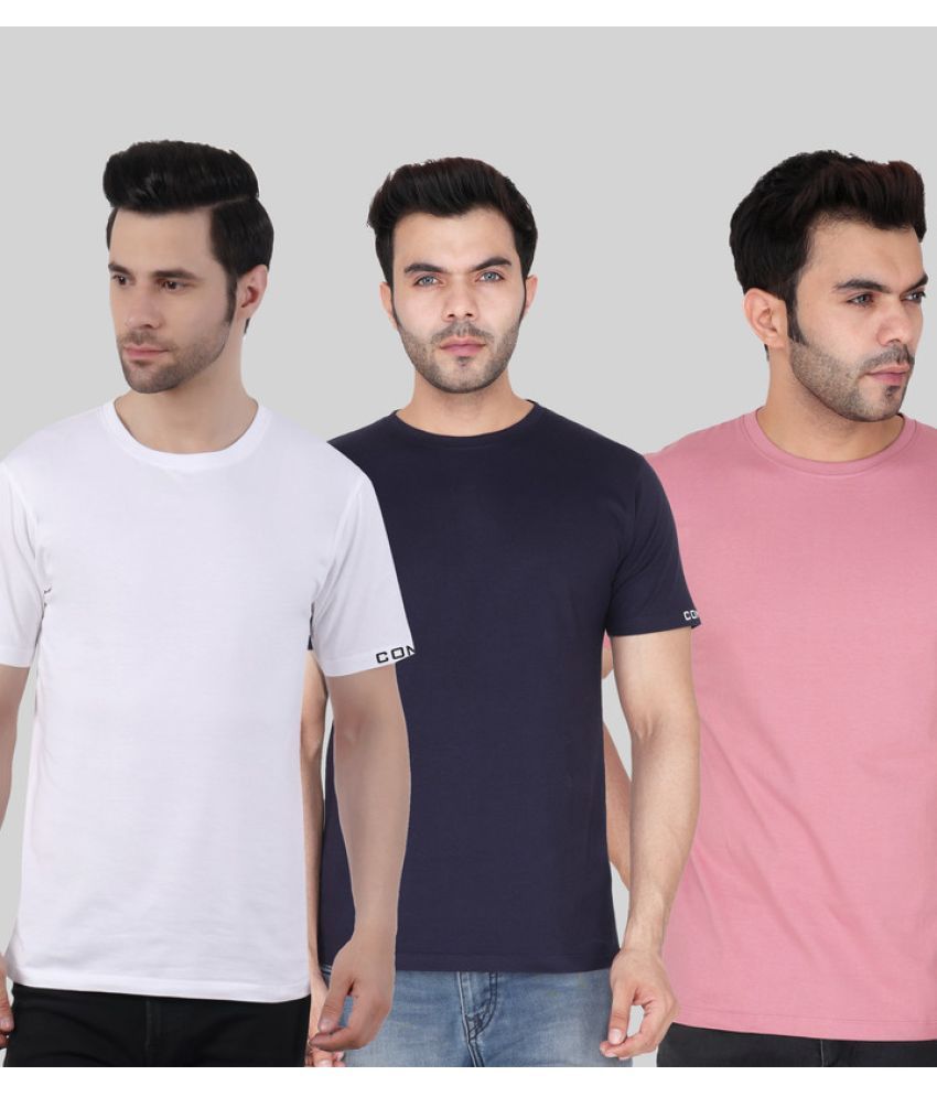     			Comey - Multicolor 100% Cotton Regular Fit Men's T-Shirt ( Pack of 3 )