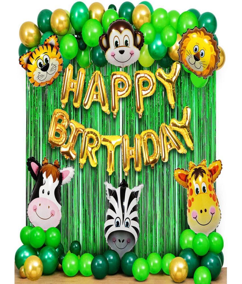     			Devdrishti Products Party Decoration- For Boys Girls- Animal Theme Birthday Party Decorations (Set of 49)