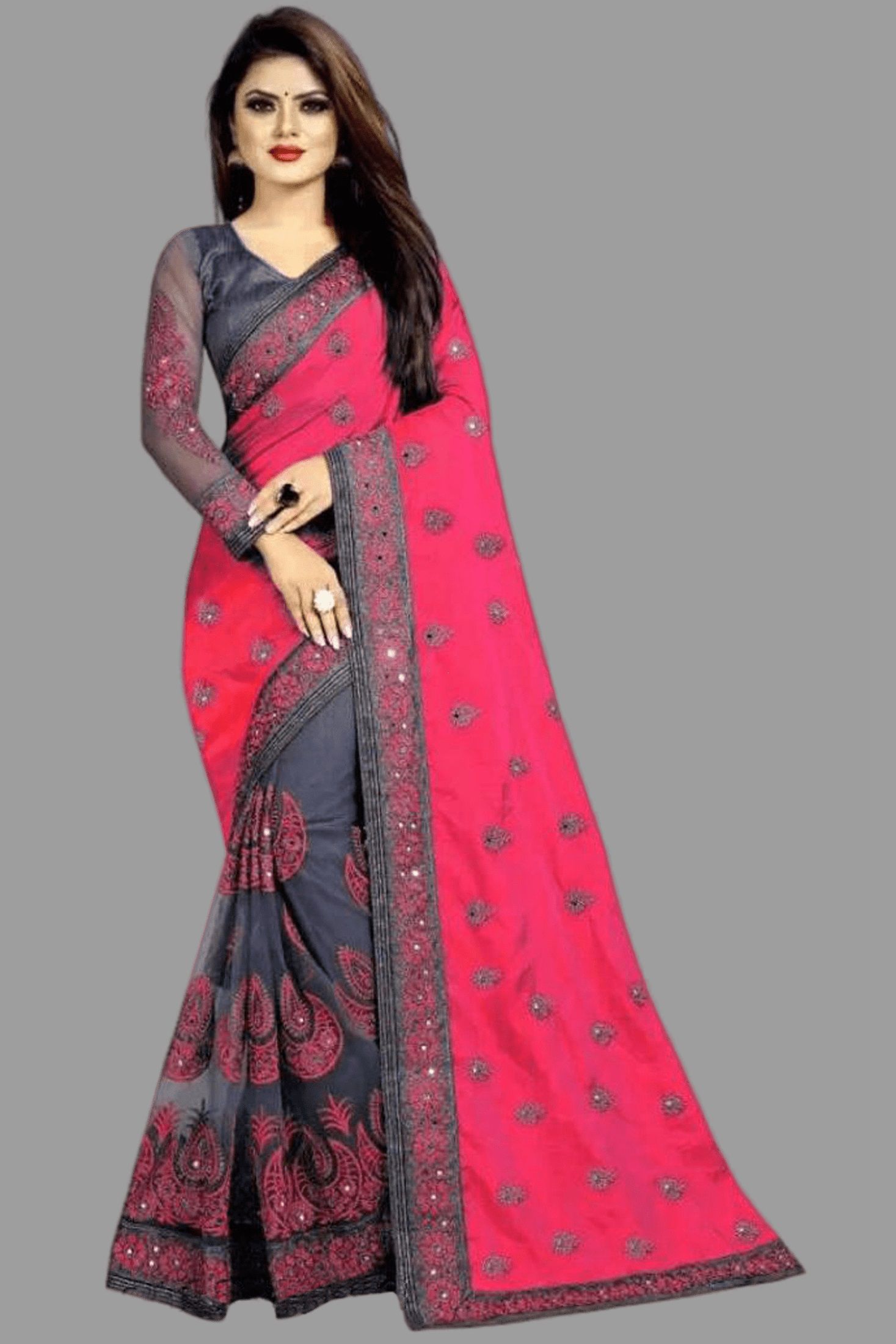     			JULEE - Pink Silk Saree With Blouse Piece ( Pack of 1 )