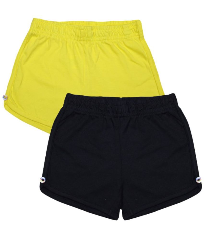     			Luke and Lilly - Multicolor Cotton Girls Cycling Shorts ( Pack of 2 )