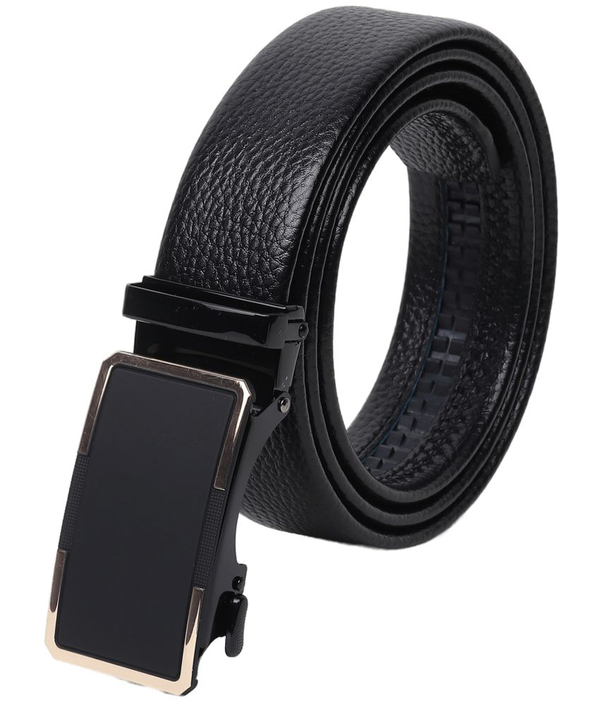     			Menfox - Black Faux Leather Men's Casual Belt ( Pack of 1 )