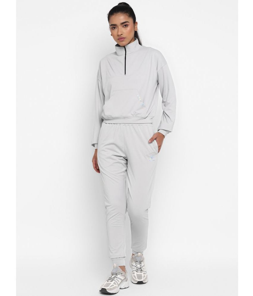     			OFF LIMITS Grey Polyester Solid Tracksuit - Pack of 1