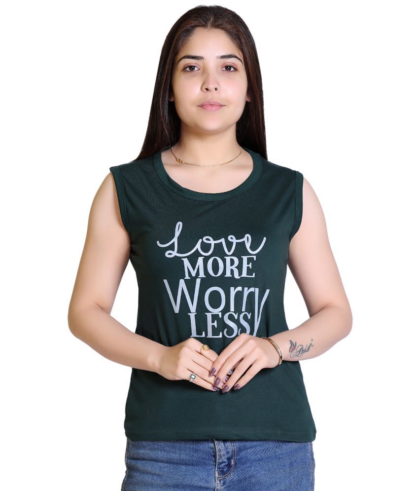     			Ogarti - Green Cotton Blend Regular Fit Women's T-Shirt ( Pack of 1 )