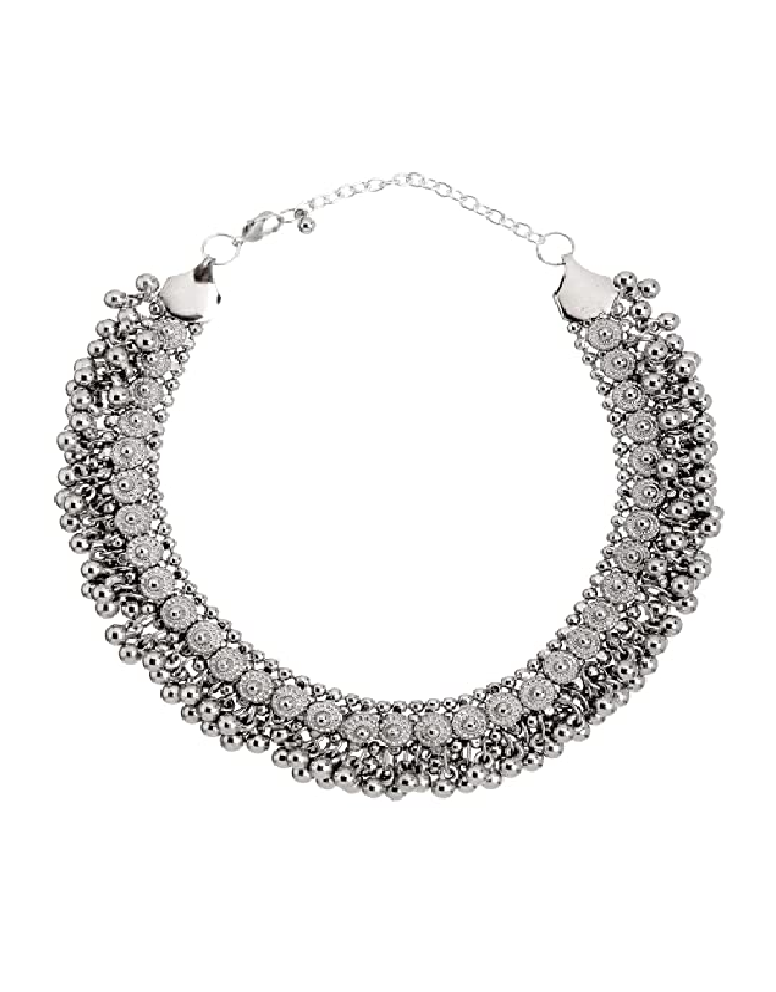     			PUJVI - Silver Alloy Necklace ( Pack of 1 )