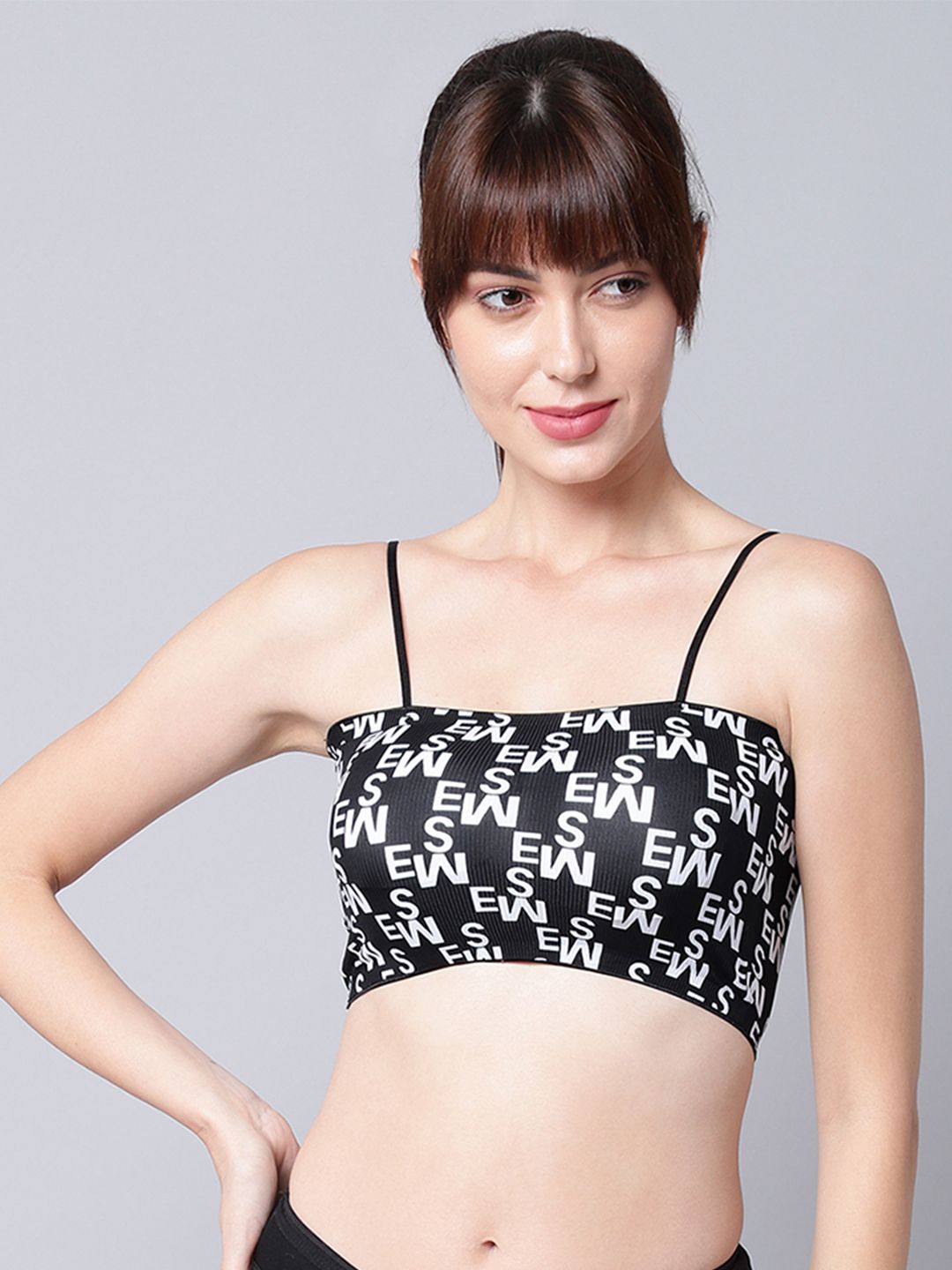     			PrettyCat - Black Polyester Lightly Padded Women's Cami bra ( Pack of 1 )