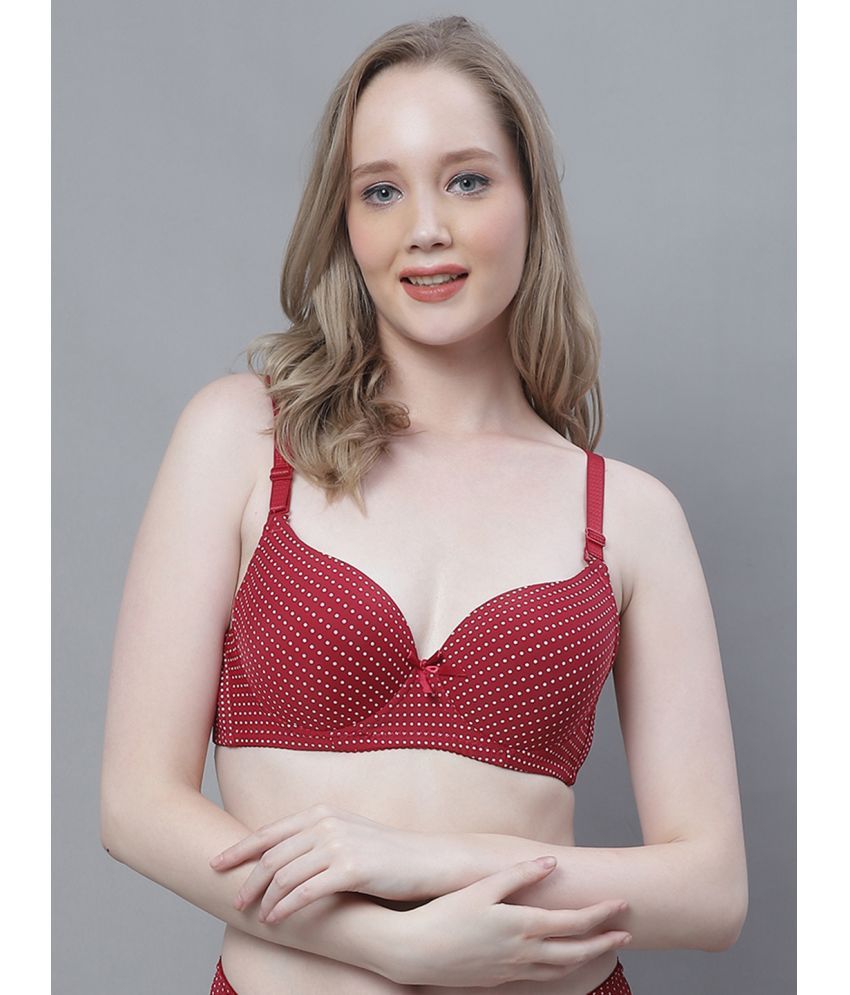     			PrettyCat - Red Polyester Lightly Padded Women's T-Shirt Bra ( Pack of 1 )