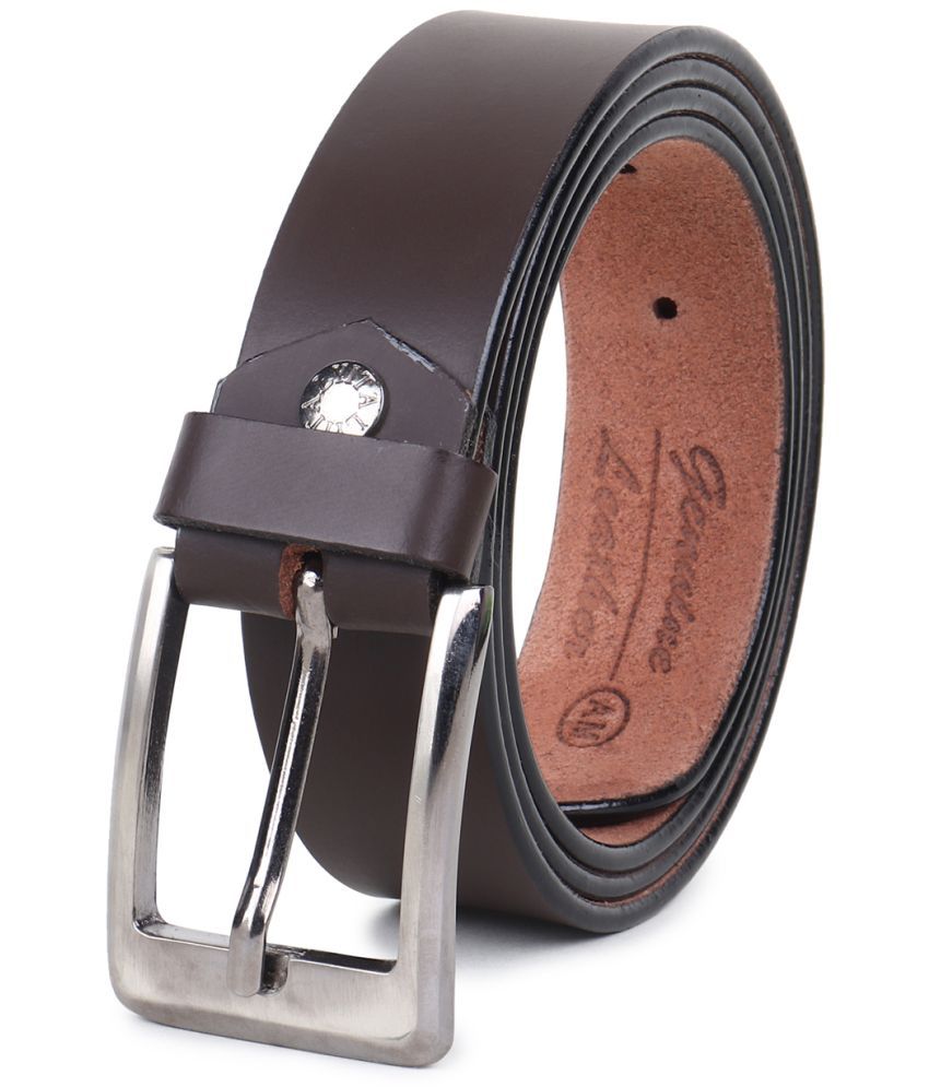     			SUNSHOPPING - Brown 100% Leather Men's Formal Belt ( Pack of 1 )