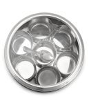 HOMETALES - Masala Box Steel Silver Spice Container ( Set of 1 )