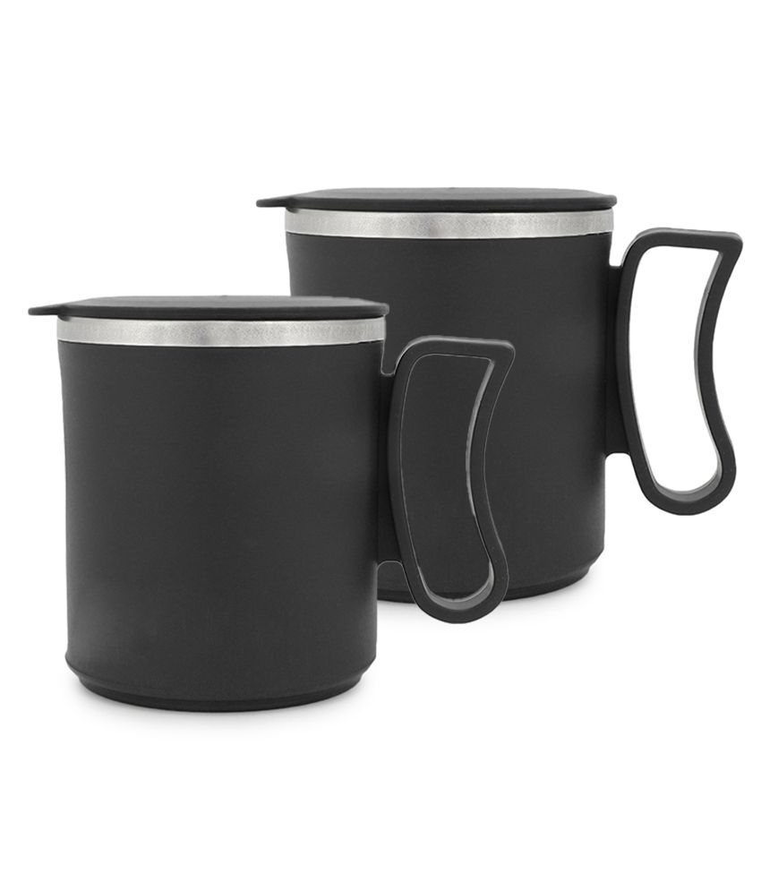     			HOMETALES - Coffee Steel Travel Mug ( Pack of 2 )