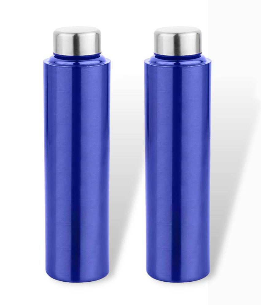     			HOMETALES - Fridge Bottle Navy Blue Fridge Water Bottle 500 mL ( Set of 2 )
