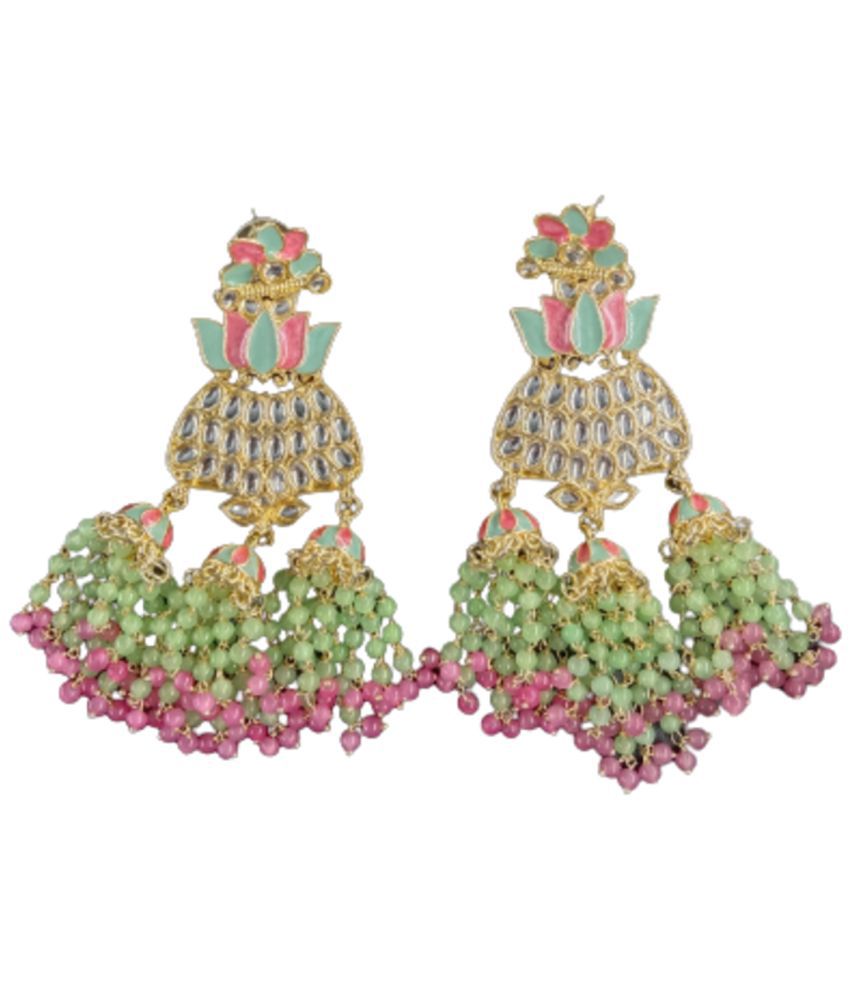     			Jiyanshi fashion Multicolor Jhumki Earrings ( Pack of 1 )