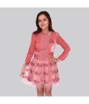 Cutecumber Pack of 1 Girls Net Top With Skirt ( Peach )