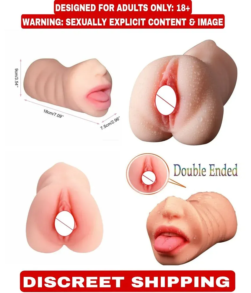 2 In 1 Mouth + Vagina - 3D Pocket Pussy - Blow Job - Indian Dark Male  Masturbator Sex Toy For Men By KAMAHOUSE: Buy 2 In 1 Mouth + Vagina -