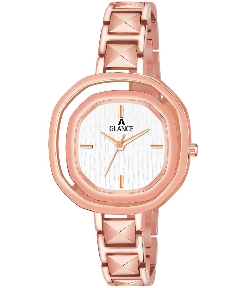     			Aglance - Rose Gold Metal Analog Womens Watch