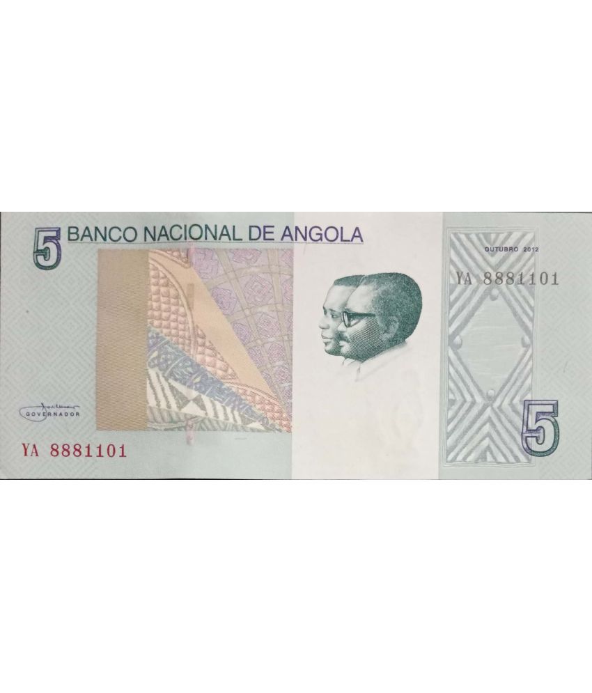     			Hop n Shop - Rare Angola 5 Kwanzas Top Grade Gem UNC 1 Paper currency & Bank notes