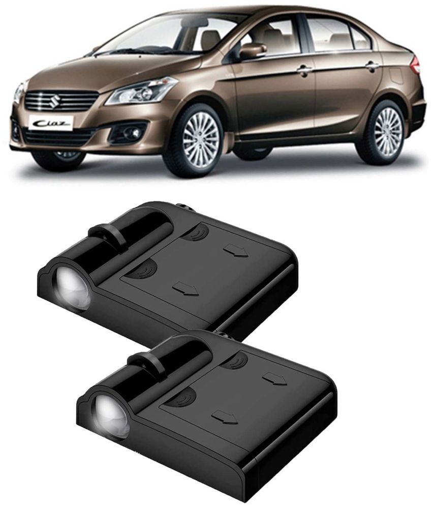     			Kingsway Car Logo Shadow Light for Maruti Suzuki Ciaz, 2014 - 2017 Model, Car Door Welcome Light, 3D Car Logo Wireless LED Projector with Magnet Sensor Auto On/Off, 2Pcs Car Ghost Light