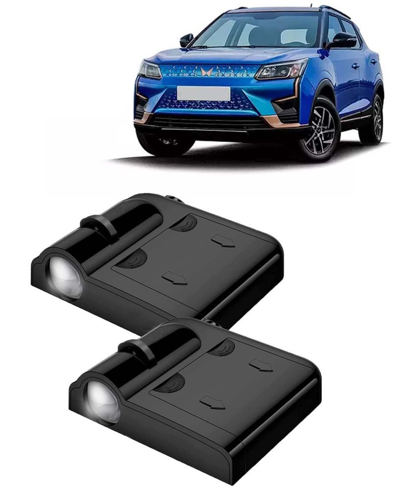    			Kingsway Car Logo Shadow Light for Mahindra XUV 400, 2023 Onwards Model, Car Door Welcome Light, 3D Car Logo Wireless LED Projector with Magnet Sensor Auto On/Off, 2Pcs Car Ghost Light
