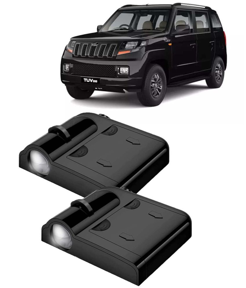     			Kingsway Car Logo Shadow Light for Mahindra TUV 300, 2015 Onwards Model, Car Door Welcome Light, 3D Car Logo Wireless LED Projector with Magnet Sensor Auto On/Off, 2Pcs Car Ghost Light