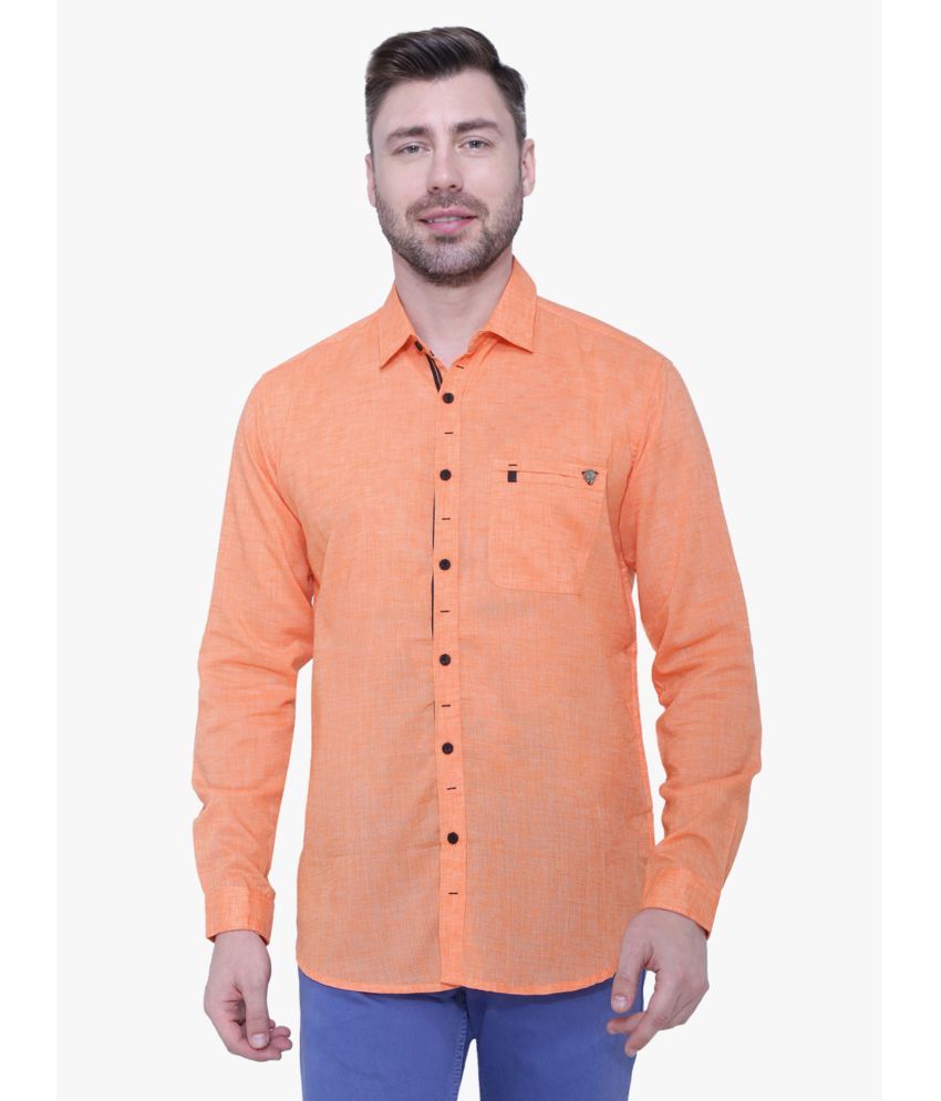     			Kuons Avenue - Coral Linen Regular Fit Men's Casual Shirt ( Pack of 1 )