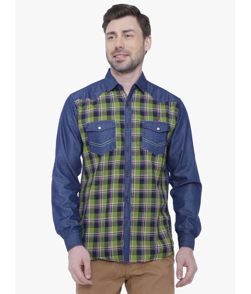     			Kuons Avenue - Green Denim Regular Fit Men's Casual Shirt ( Pack of 1 )