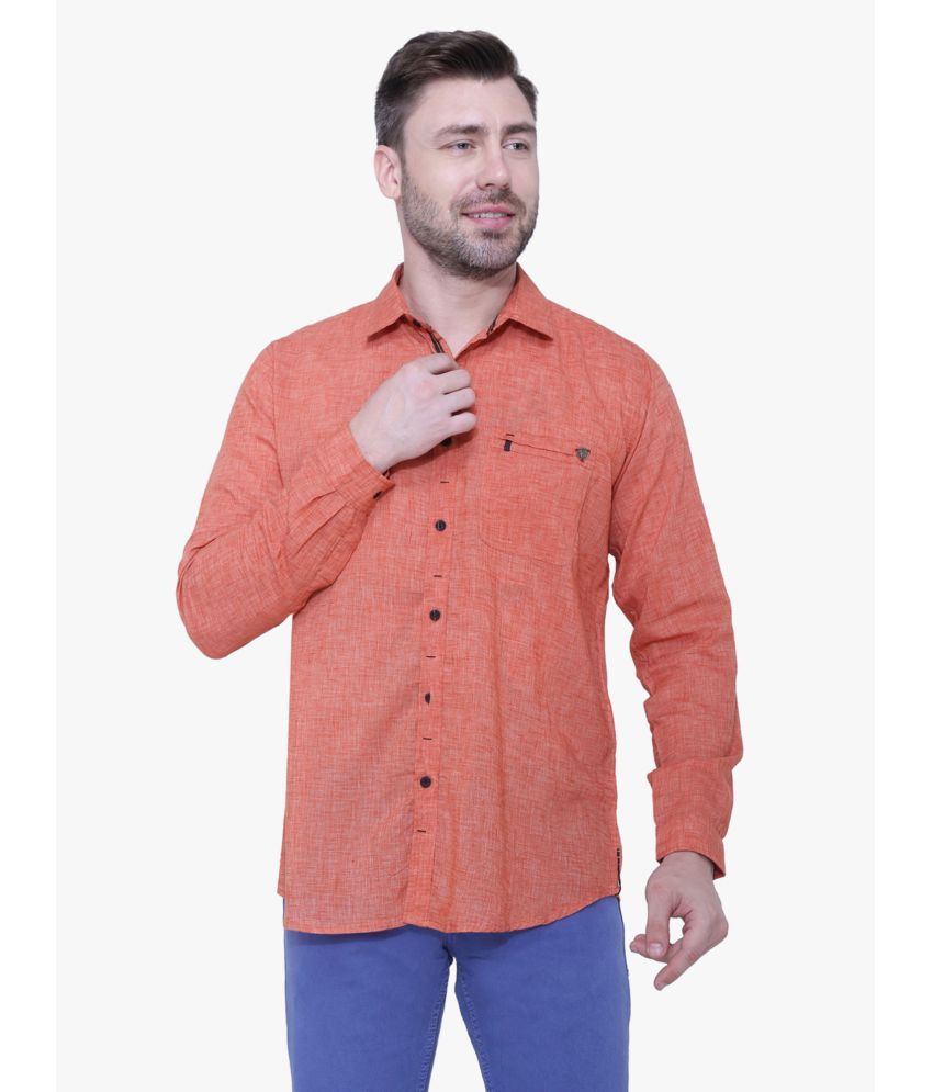     			Kuons Avenue - Orange Linen Regular Fit Men's Casual Shirt ( Pack of 1 )