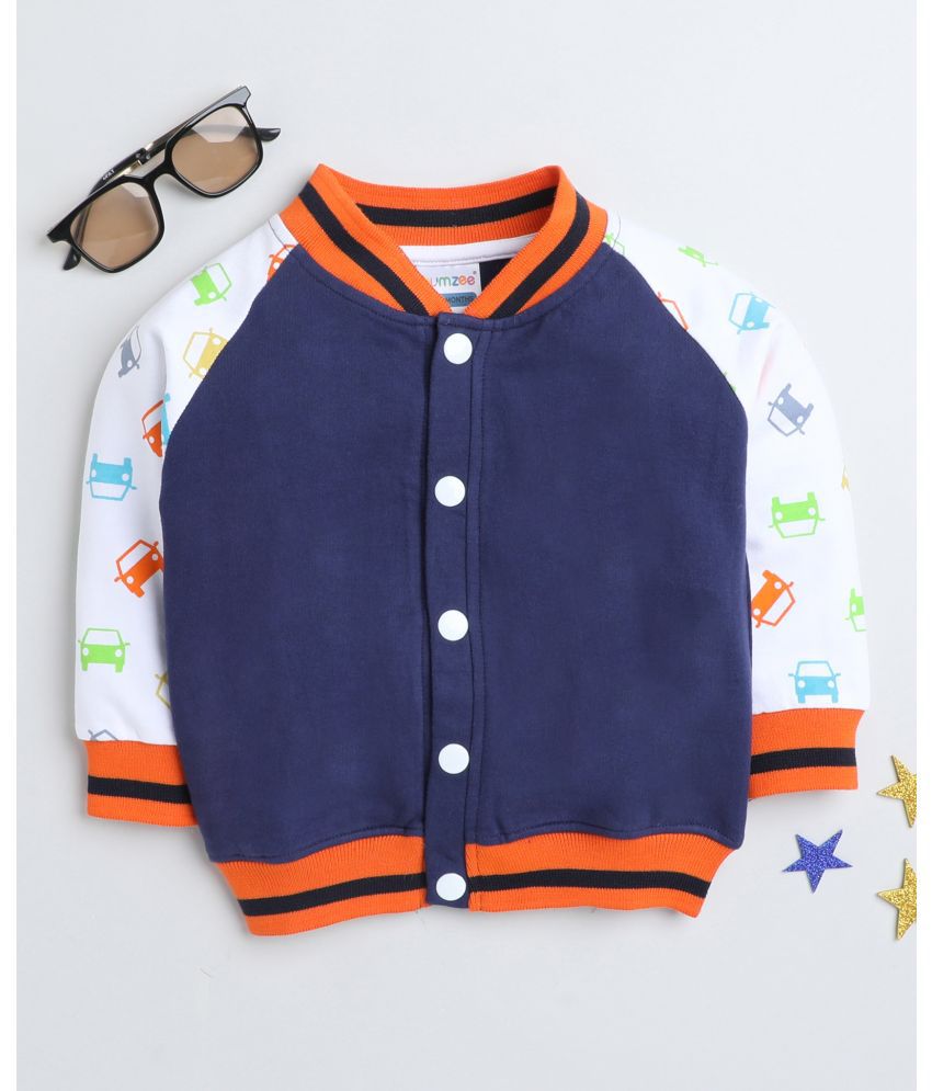     			BUMZEE Navy Boys Full Sleeves Varsity Jacket With Button Age - 6-12 Months