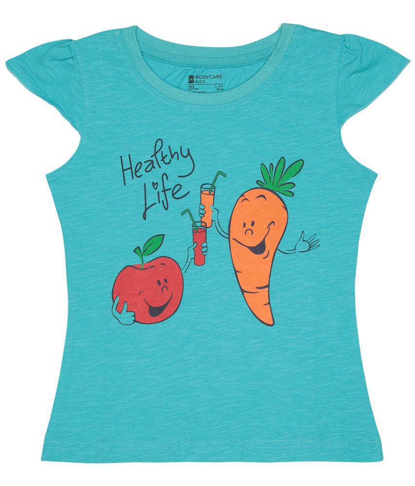     			Bodycare - Turquoise Cotton Girls T-Shirt ( Pack of 1 )