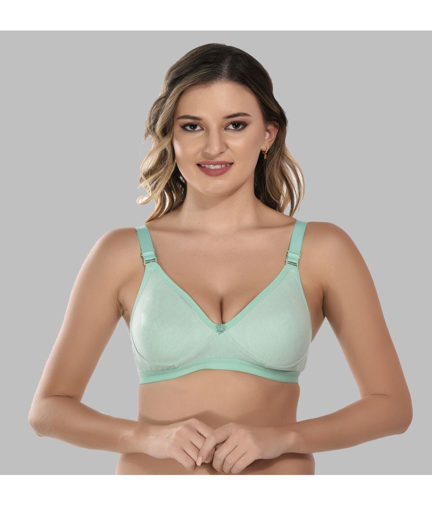     			Elina Cotton Non Padded Women's T-Shirt Bra ( Green )