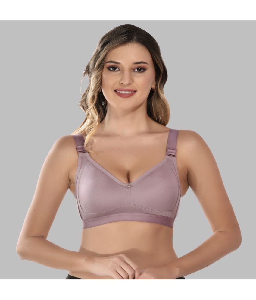     			Elina Cotton Non Padded Women's T-Shirt Bra ( Purple )