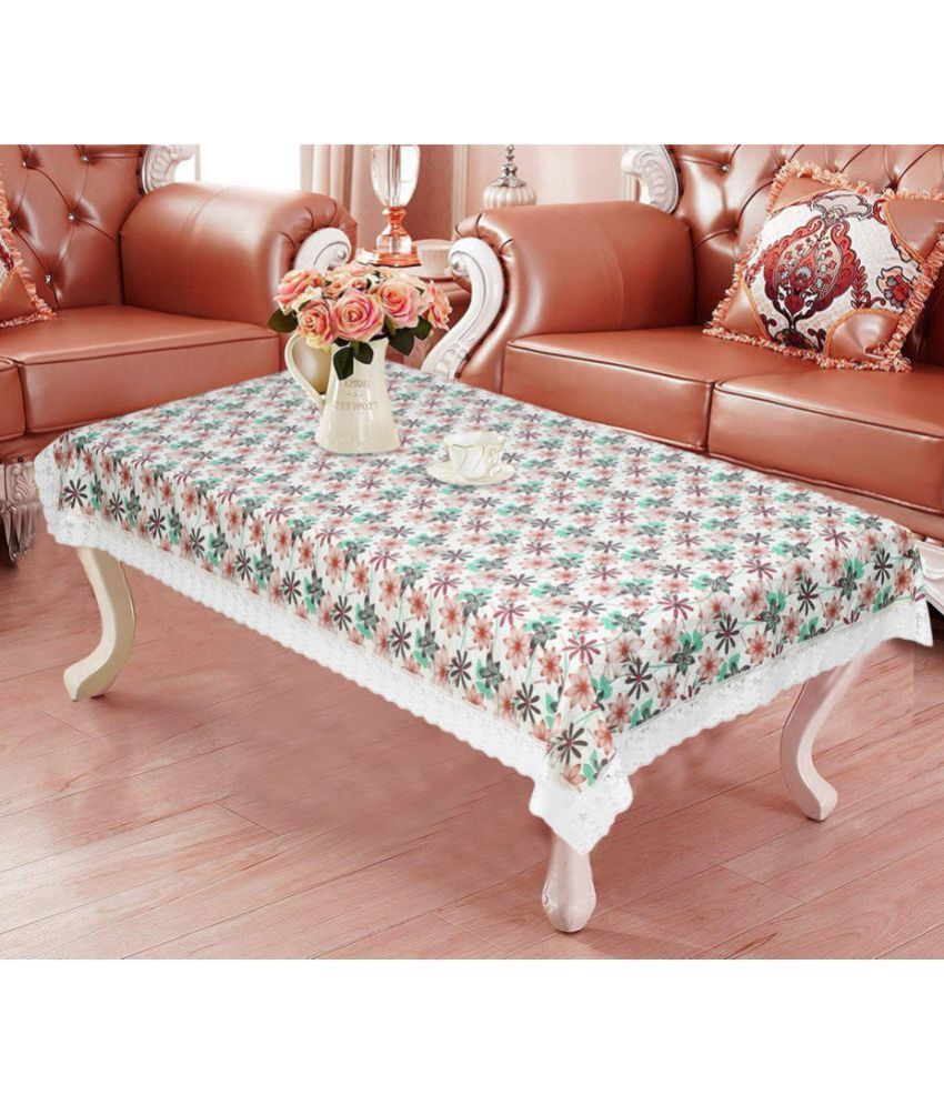     			HOMETALES Printed PVC 4 Seater Rectangle Table Cover ( 150 x 92 ) cm Pack of 1 Green