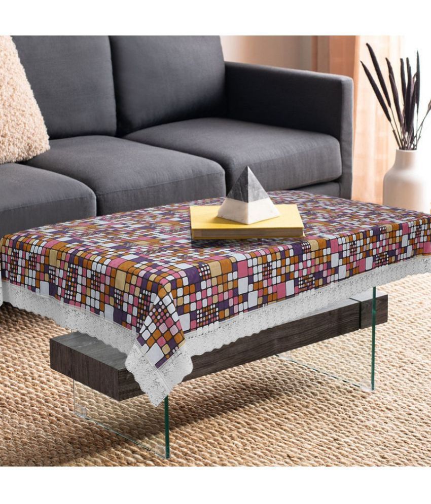     			HOMETALES Printed PVC 4 Seater Rectangle Table Cover ( 150 x 92 ) cm Pack of 1 Brown