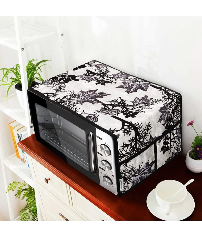     			HOMETALES Single Polyester Black Microwave Oven Cover - 20-22L